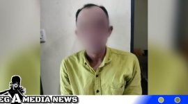 Caption: pelaku inisial HR saat diamankan Unit PPA Satreskrim Polres Sampang, (dok. regamedianews).