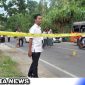 Caption: terlihat di lokasi kejadian pembacokan dipasangi garis polisi, (dok. Syafin Regamedianews).