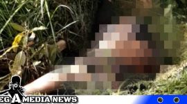 Caption: mayat berjenis kelamin perempuan dengan kondisi bekas terbakar, (dok. Syafin Regamedianews).