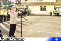 Caption: Kapolda Sumut, Irjen Pol RZ Panca Putra Simanjuntak, memerintahkan para Pejabat Utama Polda Sumut untuk turun ke jalan (doc.JB). 