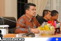 Caption: Walikota Medan saat rapat rencana pembangunan underpass, (dok. regamedianews).