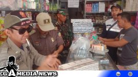 Caption: tim gabungan sita rokok ilegal di sejumlah pasar di Bangkalan, (dok. regamedianews).