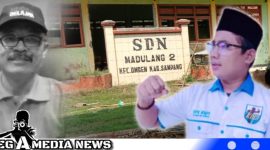 Caption: polemik lahan SDN Madulang 2, Kadisdik Sampang dan Ketua KNPI Omben, (dok. regamedianews).