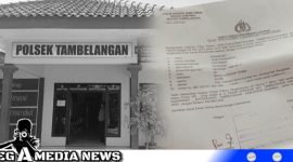 Caption: surat tanda terima pelaporan Kepolisian Sektor Tambelangan, (dok. regamedianews).