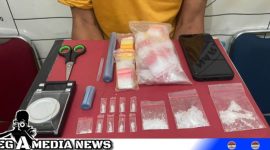 Caption: barang bukti yang diamankan dari tangan tersangka FA, (dok. regamedianews).