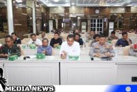 Caption: Polda Sumatera Utara saat mengikuti dialog secara virtual, tentang kemerdekaan pers dan perlindungan jurnalis, (dok. regamedianews).