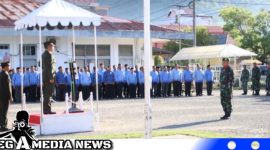 Caption: Dandim Aceh Selatan saat pimpin upacara peringatan Hari Kelahiran Pancasila, (dok. regamedianews).