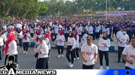 Caption: antusias senam bersama lansia di Kabupaten Jember, (dok. regamedianews).