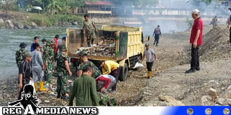Caption: saat gotong royong bersihkan sampah di Taman RTH Pala Indah Tapaktuan, (dok. regamedianews).