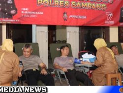 Polres Sampang Sumbang 102 Kantong Darah