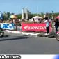 Caption: pembalap road race melintasi lintasan Alun-Alun Trunojoyo Sampang, (dok. regamedianews).