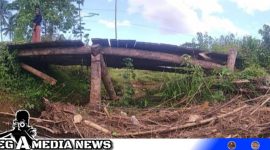 Caption: kondisi jembatan penghubung Dusun Datahu dan Dusun Mohulo, Desa Bubode, Tomilito, Gorontalo Utara, (dok. regamedianews).