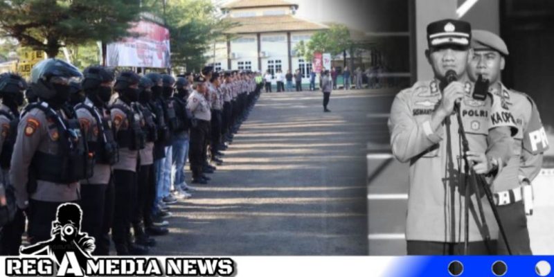 Caption: Kapolres Sampang pimpin apel kesiapan pengamanan Idul Adha 1444 H, (dok. regamedianews).