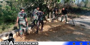 Berjibaku Selesaikan Betonisasi Sasaran Fisik TMMD Sampang