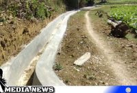 Caption: tampak fisik proyek P3-TGAI di Desa Kebun Sareh, Omben, Sampang, (dok. regamedianews). 