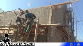 Caption: TMMD ke-117, pembangunan ruang guru SDN Pasarenan 2 hampir finishing, (dok. regamedianews). 