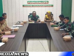 Kodim 0828 Sampang Gelar Rapat Evaluasi Program Terpadu Satgas TMMD Ke-117