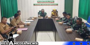 Kodim 0828 Sampang Gelar Rapat Evaluasi Program Terpadu Satgas TMMD Ke-117