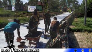 Pembangunan Rabat Beton Prioritas Program TMMD Sampang