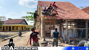 Progres Pembangunan Ruang Guru Sasaran TMMD Capai 70%