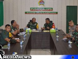 Dandim Sampang Paparkan Pelaksanaan TMMD Ke Tim Wasev Mabes TNI