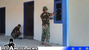 Percantik Bangunan, Satgas TMMD Sampang Poles Dinding Rutilahu