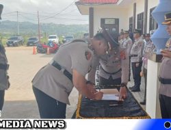 Polres Gorut Gelar Sertijab Kasat Reskrim Baru