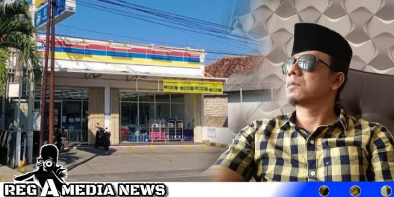 Caption: Igusti Madani ketua Asosiasi Jurnalis Sumekar soroti produk kadaluarsa Indomaret Daramista Sumenep, (dok. regamedianews).