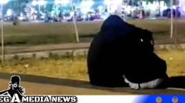 Caption: sepasang remaja tengah mesra memadu kasih di Alun-Alun Trunojoyo Sampang, (dok. regamedianews).