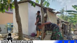 Caption: personel Satgas TMMD Kodim 0828 Sampang menuntaskan pengerjaan pembangunan MCK, (dok. regamedianews). 