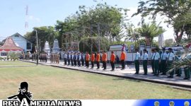 Caption: gladi persiapan upacara penutupan pelaksaan TMMD ke-117, di halaman Pendopo Trunojoyo Sampang, (dok. regamedianews). 