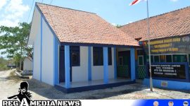 Caption: tampak hasil pengerjaan pembangunan gedung ruang guru baru oleh Satgas TMMD Kodim 0828 Sampang, (dok. regamedianews). 