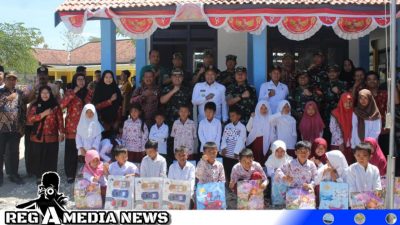 Ruang Guru Dibangun TMMD, Murid SDN Pasarenan 2 Dihadiahi Alat Sekolah