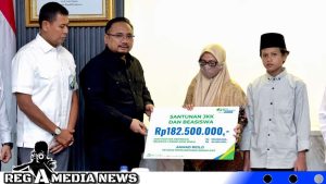 Menag RI Serahkan Santunan BPJS Ketenagakerjaan Petugas Haji Meninggal Saat Tugas
