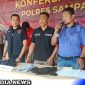 Caption: konferensi pers, Satreskrim Polres Sampang ungkap kasus persetubuhan dan pencabulan, (dok. regamedianews). 