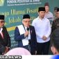 Caption: Wapres kiai Makruf didampingi Wakil Gubernur Jatim  Emil Elistianto dan pengasuh Ponpes Al Anwar Modung, KH.Muchlis Muhsin, (dok. regamedianews).