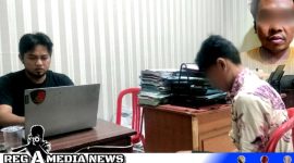 Caption: tersangka persetuhuhan dimintai keterangan penyidik Unit PPA Satreskrim Polres Sampang, (dok. regamedianews). 