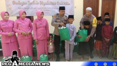 Polsek Omben Hiasi Maulidurrasul Dengan Santuni Anak Yatim