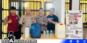 Polsek Sumalata Amankan Puluhan Liter Miras “Cap Tikus”