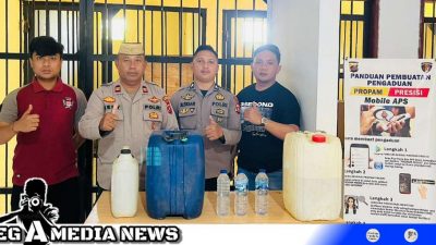 Polsek Sumalata Amankan Puluhan Liter Miras “Cap Tikus”