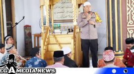 Caption: Kapolres Gorut, AKBP. Andik Gunawan, S.IK., saat memberikan tanggapan terhadap aspirasi masyarakat, dalam agenda 
