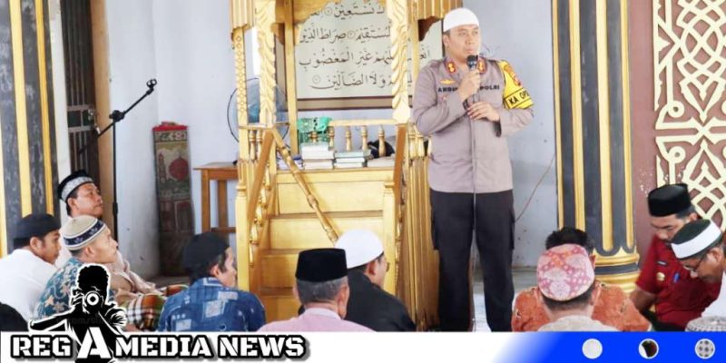 Caption: Kapolres Gorut, AKBP. Andik Gunawan, S.IK., saat memberikan tanggapan terhadap aspirasi masyarakat, dalam agenda 