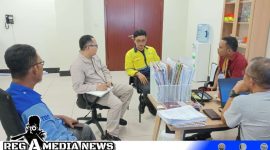 Caption: awak media saat menemui pihak PT. Gorontalo Listrik Perdana  PLTU Tanjung Karang, (dok. regamedianews). 
