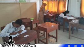 Caption: kegiatan belajar mengajar Sekolah Luar Biasa (SLB) di Kabupaten Sampang, (dok. regamedianews). 