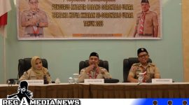 Caption: kegiatan penguatan kelembagaan kwartir, di Swiss-Bell Hotel Maleosan, Kota Manado, (dok. regamedianews). 