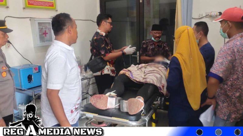 Caption: jenazah korban saat dilakukan pemeriksaan di Puskesmas Torjun, (dok. regamedianews). 