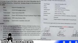 Caption: surat edaran aksi, (dok. regamedianews). 