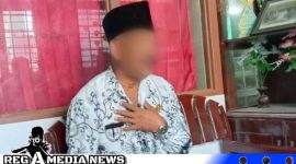 Caption: inisial MF, oknum Kepala Sekolah Dasar yang dilaporkan dugaan pelecehan seksual, (dok. regamedianews). 