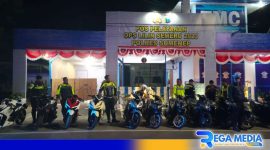 Caption: puluhan sepeda motor terjaring razia balap liar, diamankan polisi, (dok. regamedianews). 