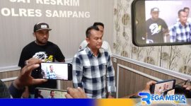 Caption: didampingi Kanit dan Penyidik PPA, Kasat Reskrim Polres Sampang ungkap kasus rudapaksa, (dok. regamedianews). 